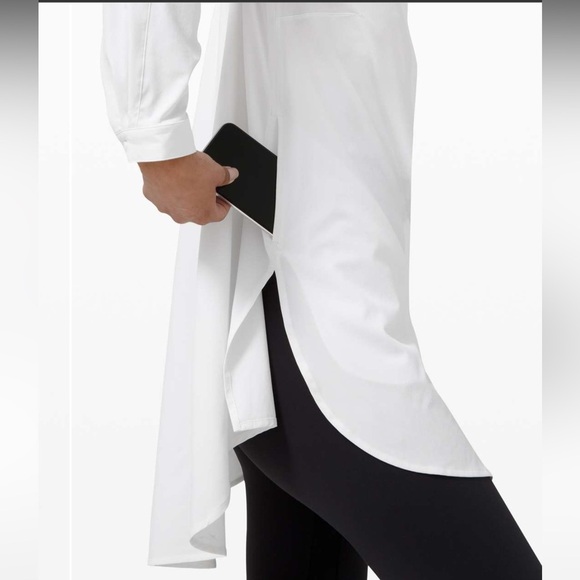 Lululemon In the Moment Shirt White Athleisure Casual Women’s Size 8 - Picture 3 of 16